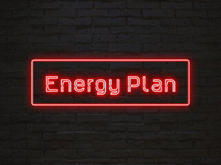 Energy Plan のネオン文字