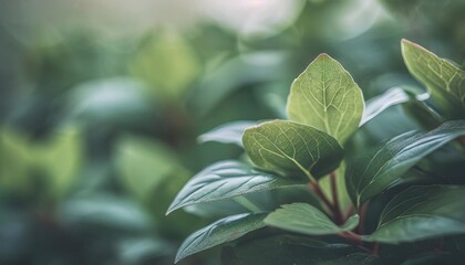 Green leaves in the garden wallpaper.