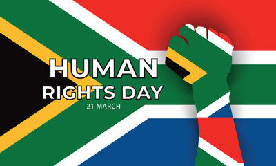 South Africa Human Rights Day. background, banner, card, poster, template. Vector illustration.