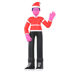 Boy Say Hello greeting christmas