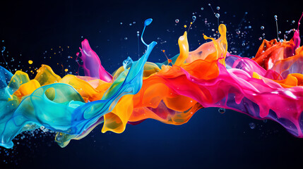 Obraz na płótnie Canvas colorful water splash background