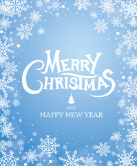 Merry Christmas and Happy New Year. Christmas greeting card