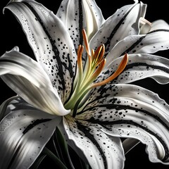 black and white lilies