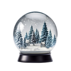 christmas ball with snow