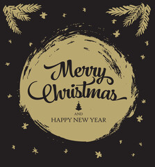 Christmas vector illustration. Christmas greeting card design