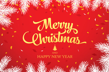 Christmas vector illustration. Christmas greeting card design