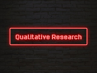 Qualitative Research のネオン文字