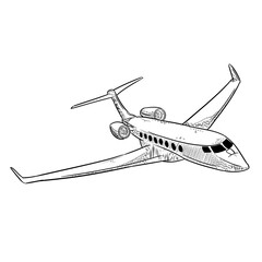 plane handdrawn illustration