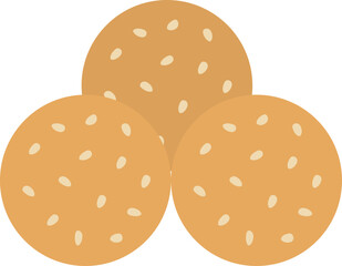 ごま団子のアイコンのイラスト