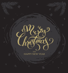 Naklejka na ściany i meble Christmas vector illustration. Christmas greeting card design
