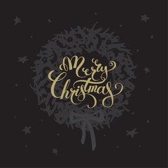 Naklejka na ściany i meble Christmas vector illustration. Christmas greeting card design