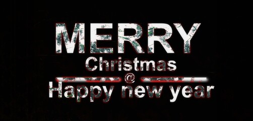 merry Christmas and happy new year amazing design