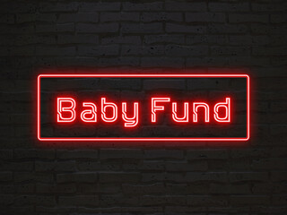 Baby Fund のネオン文字
