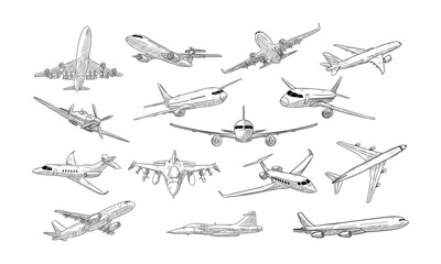 plane handdrawn collection