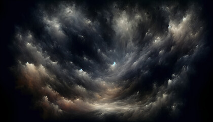 Obraz premium Eclipse of the Soul: Overwhelmed by Darkness