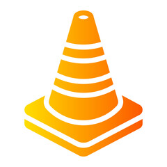 traffic cone Gradient icon