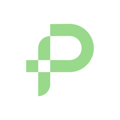 Obraz premium Monogram P design vector logo. Monogram initial letter mark P logo design. Monogram design vector logo. Monogram initial letter mark P logo design. Simple P monogram. Monogram P design logo