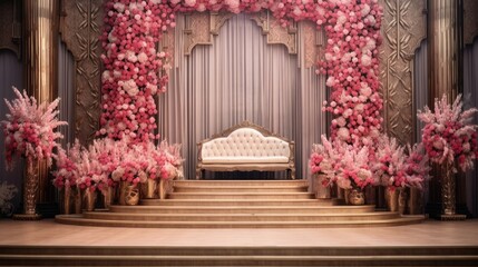 Charming wedding background design for your project