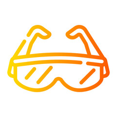 safety glasses Line Gradient Icon