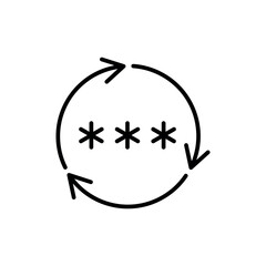 Reset password icon vector illustration. Update on isolated background. Change password sign concept.