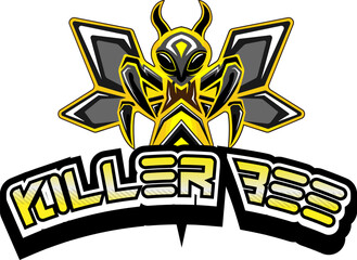 Web Angry Bee e sport logo character