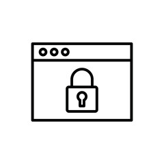 Browser password icon vector illustration. Login on isolated background. Protection sign concept.