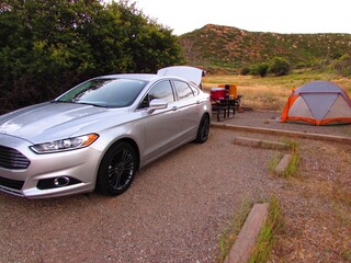 Car and Tent in Campsite at Campground 