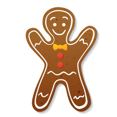 Gingerbread man. Gingerbread Cookie isolated on white background