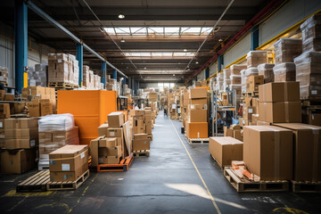 Warehouse full of finished products.