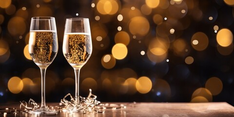 champagne glasses for new year celebration comeliness