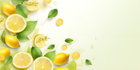 Captivating Citrus Delight Fresh Lemon with Vibrant Green Leaves Dancing Against a Pure White Canvas Lemon Symphony Zestful Harmony Sunny Elegance Whispers of Nature Radiance of Fresh Lemon, AI