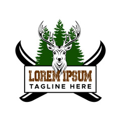 christmas card with deer