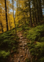 paine tree forest a way path stone