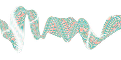 Abstract vector wave line.
