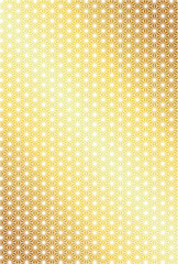 日本の伝統模様の背景素材イラスト【麻の葉・金色】