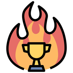 competition filled outline style icon