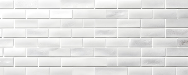 White ceramic tile wall background, banner