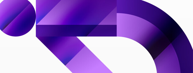 Glossy circle, square, triangle shapes minimalist geometric backdrop. Sleek, contemporary design with a touch of sophistication for digital designs, presentations, website banners, social media posts