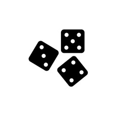 Dice concept line icon. Simple element illustration. Dice concept outline symbol design.