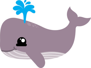 cute whale cartoon