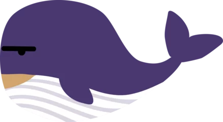 Cercles muraux Baleine cute whale cartoon