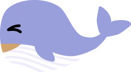 Foto op Plexiglas cute whale cartoon © titima157