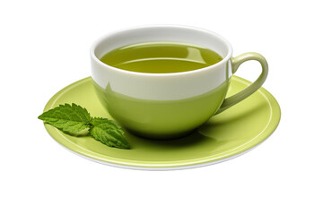 Fototapeta premium Green Tea on a white background