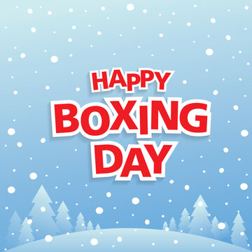 Boxing Day banner vector illustration