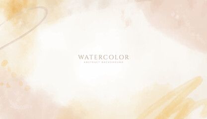 Fototapeta na wymiar Abstract horizontal watercolor background. Neutral light colored empty space background illustration