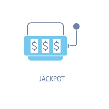jackpot concept line icon. Simple element illustration. jackpot concept outline symbol design.