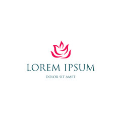 flower abstract corporate logo identity, vector illustration