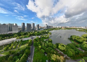 Obraz premium Urban Scenery of Huai'an City, Jiangsu Province, the Capital of Canals