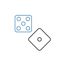 craps concept line icon. Simple element illustration. craps concept outline symbol design.