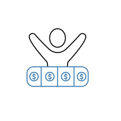 jackpot concept line icon. Simple element illustration. jackpot concept outline symbol design.